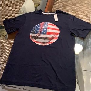 Old Navy Kids XL 14-16 baseball T-shirt Navy Flag